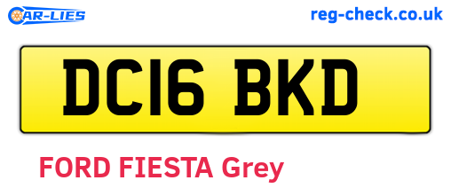 DC16BKD are the vehicle registration plates.