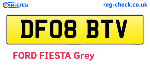 DF08BTV are the vehicle registration plates.