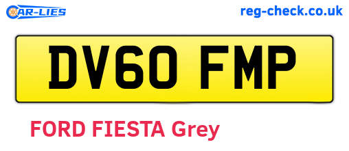 DV60FMP are the vehicle registration plates.