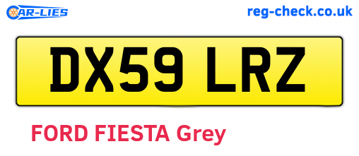 DX59LRZ are the vehicle registration plates.