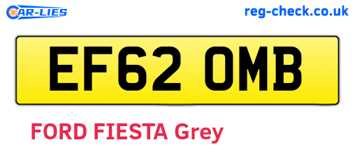EF62OMB are the vehicle registration plates.