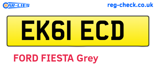 EK61ECD are the vehicle registration plates.