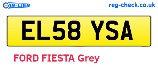 EL58YSA are the vehicle registration plates.