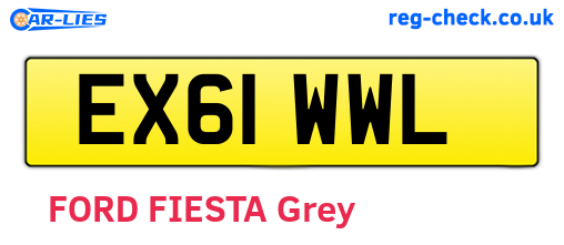 EX61WWL are the vehicle registration plates.