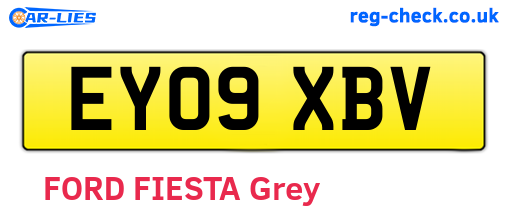 EY09XBV are the vehicle registration plates.