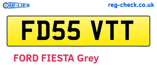 FD55VTT are the vehicle registration plates.