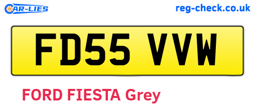 FD55VVW are the vehicle registration plates.