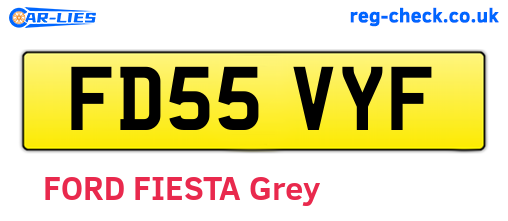 FD55VYF are the vehicle registration plates.