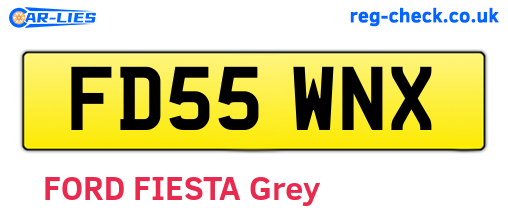 FD55WNX are the vehicle registration plates.