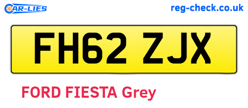 FH62ZJX are the vehicle registration plates.