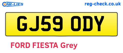 GJ59ODY are the vehicle registration plates.