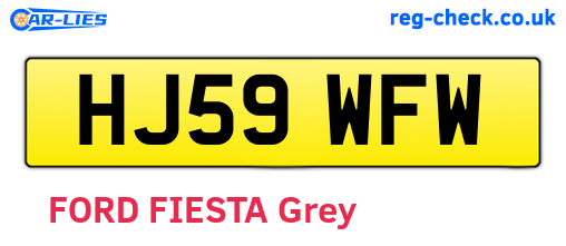 HJ59WFW are the vehicle registration plates.