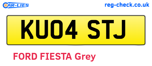 KU04STJ are the vehicle registration plates.