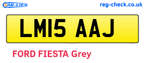 LM15AAJ are the vehicle registration plates.