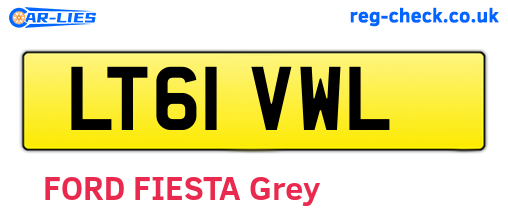 LT61VWL are the vehicle registration plates.