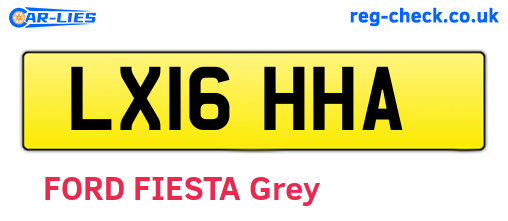 LX16HHA are the vehicle registration plates.