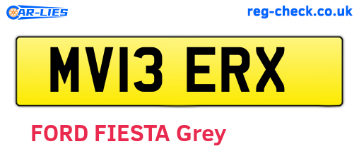 MV13ERX are the vehicle registration plates.