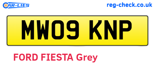 MW09KNP are the vehicle registration plates.