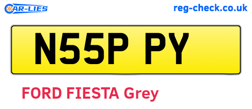 N55PPY are the vehicle registration plates.
