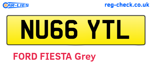 NU66YTL are the vehicle registration plates.