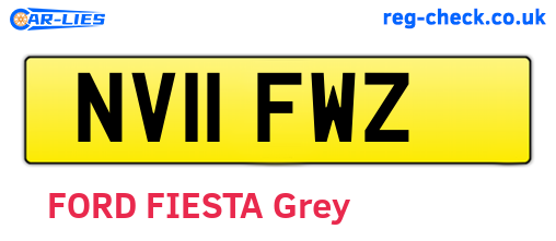 NV11FWZ are the vehicle registration plates.