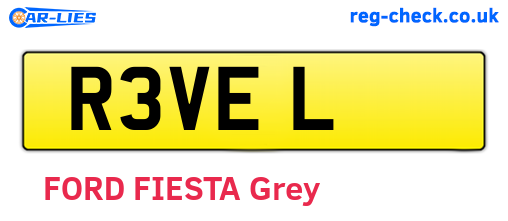 R3VEL are the vehicle registration plates.