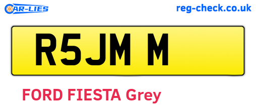 R5JMM are the vehicle registration plates.