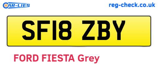 SF18ZBY are the vehicle registration plates.