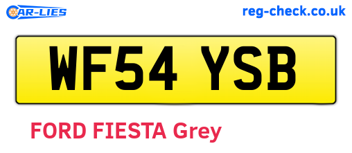 WF54YSB are the vehicle registration plates.
