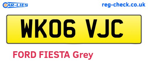 WK06VJC are the vehicle registration plates.
