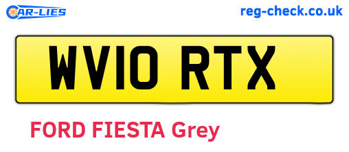 WV10RTX are the vehicle registration plates.