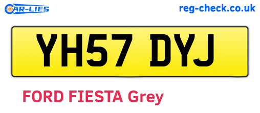 YH57DYJ are the vehicle registration plates.