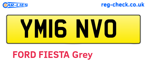 YM16NVO are the vehicle registration plates.