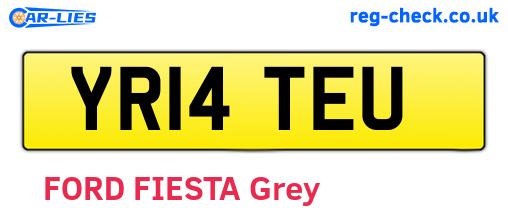 YR14TEU are the vehicle registration plates.