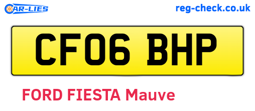 CF06BHP are the vehicle registration plates.
