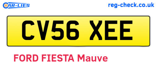 CV56XEE are the vehicle registration plates.