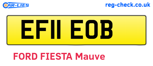 EF11EOB are the vehicle registration plates.