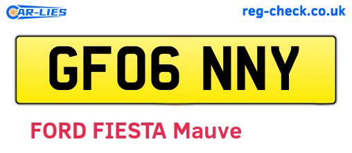 GF06NNY are the vehicle registration plates.