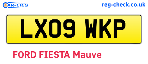 LX09WKP are the vehicle registration plates.