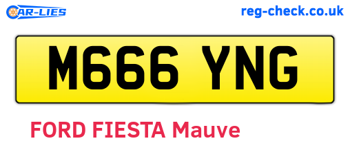 M666YNG are the vehicle registration plates.