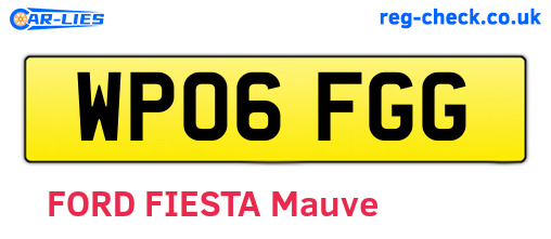 WP06FGG are the vehicle registration plates.
