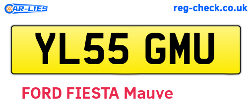 YL55GMU are the vehicle registration plates.