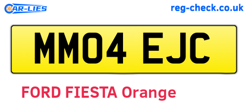 MM04EJC are the vehicle registration plates.
