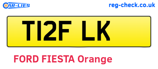 T12FLK are the vehicle registration plates.