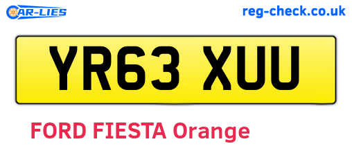 YR63XUU are the vehicle registration plates.