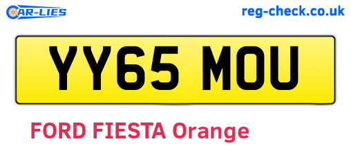 YY65MOU are the vehicle registration plates.