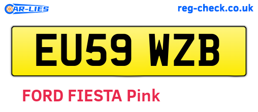 EU59WZB are the vehicle registration plates.