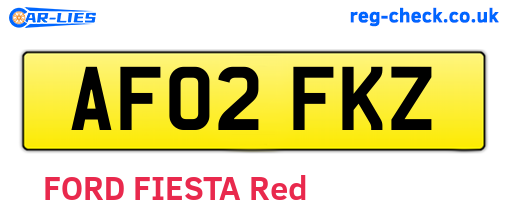 AF02FKZ are the vehicle registration plates.