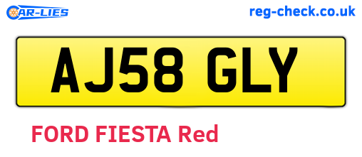 AJ58GLY are the vehicle registration plates.