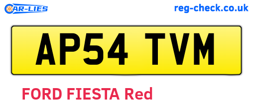 AP54TVM are the vehicle registration plates.